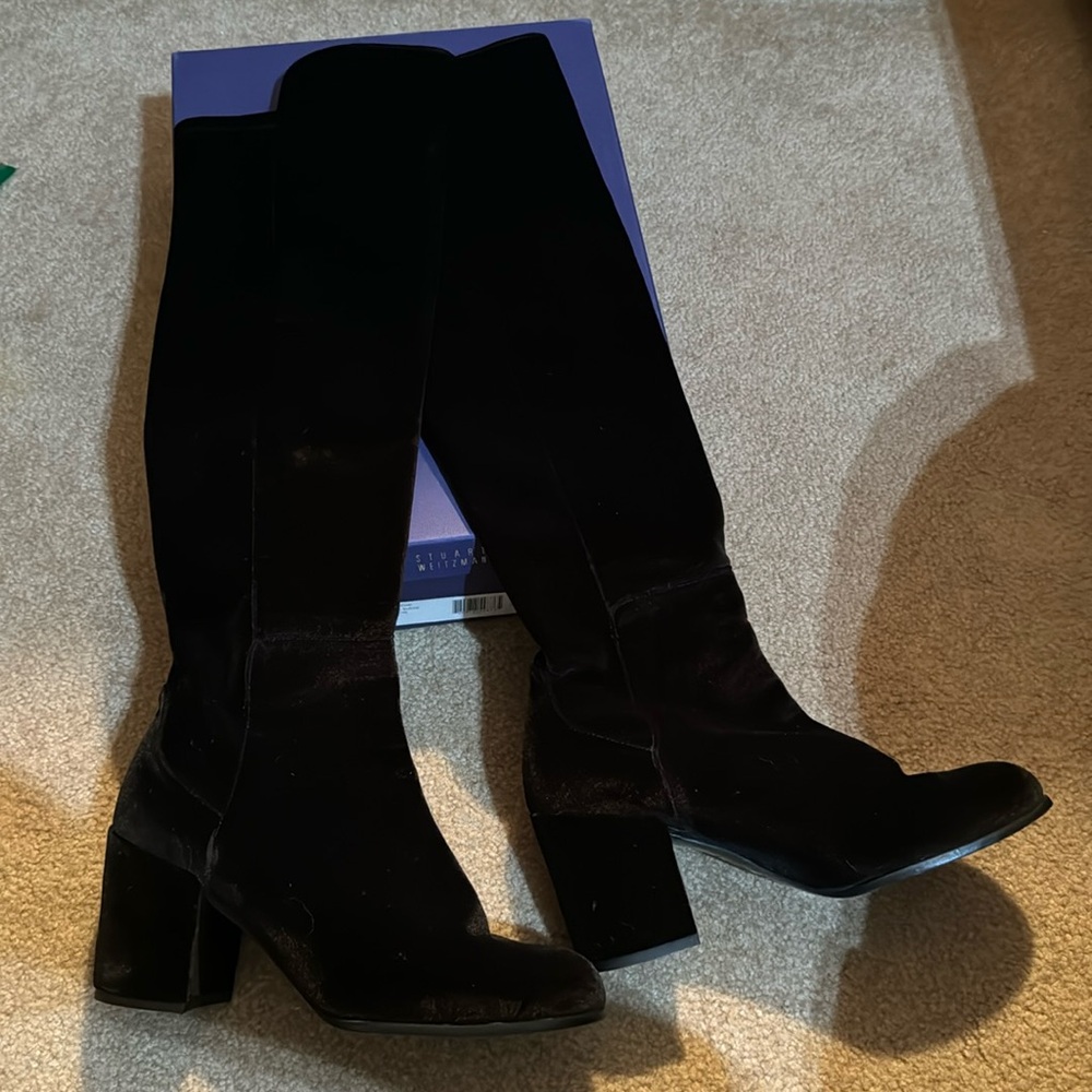 Stuart Weitzman Panache velvet boots